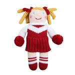 Zubels - Cheerleader Knit Doll - Red & White