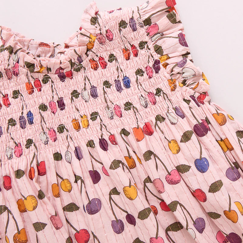 
            
                Load image into Gallery viewer, Pink Chicken - Girls Stevie Dress - Cloud Pink Cherry
            
        