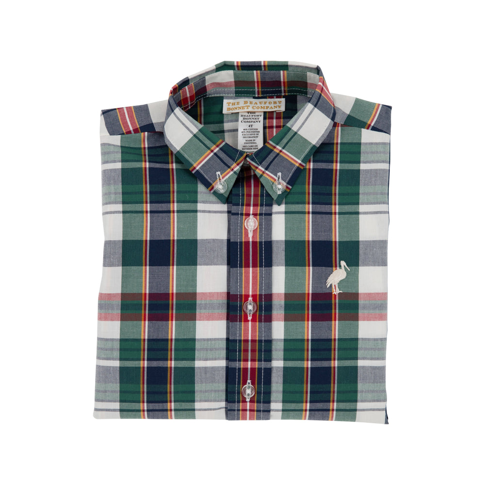 The Beaufort Bonnet Company - Field Park Plaid/Keeneland KhakiDean's List Dress Shirt