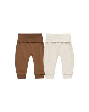 Quincy Mae - Cinnamon & Natural Baby Pant Set