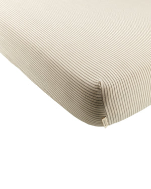 Quincy Mae - Basil Stripe Woven Crib Sheet