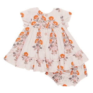 Pink Chicken - Baby Girls Niley Dress Set - Cloud Bouquet Floral