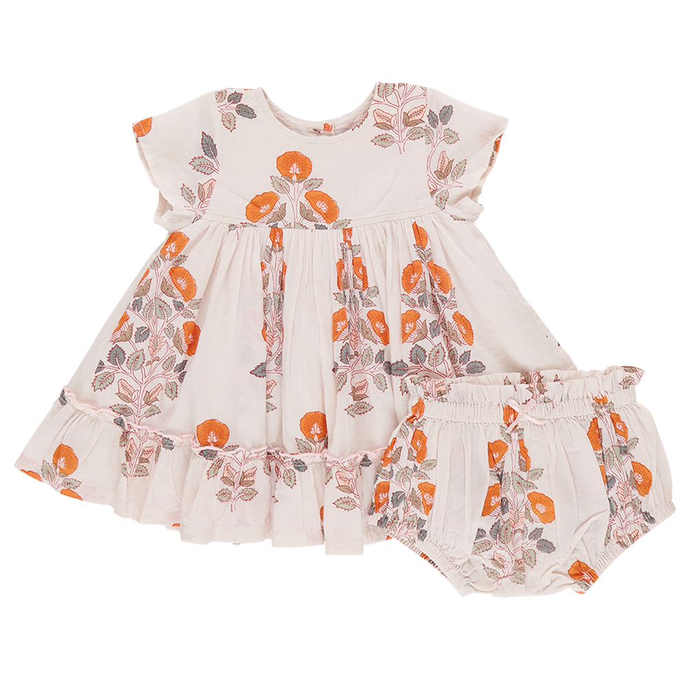 Pink Chicken - Baby Girls Niley Dress Set - Cloud Bouquet Floral