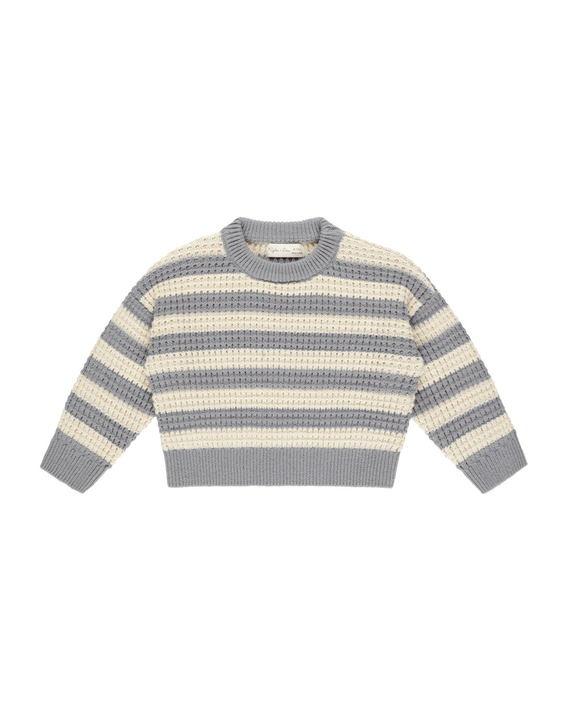 Rylee & Cru - Dusty Blue Stripe Aspen Sweater