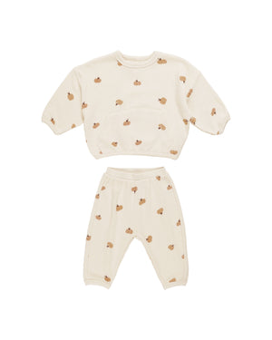 Quincy Mae - Pumpkins Waffle Slouch Set