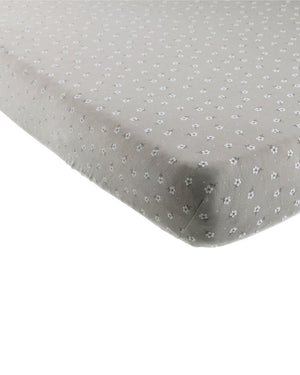 Quincy Mae - Blue Ditsy Bamboo Crib Sheet