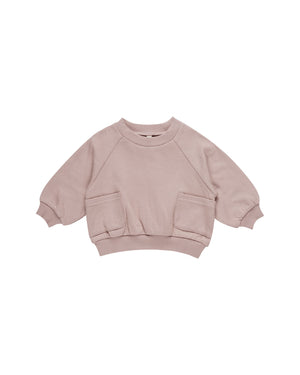 Quincy Mae - Mauve Pocket Sweatshirt