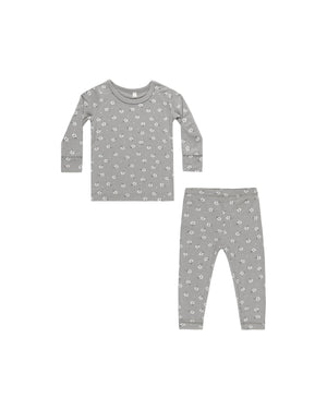 Quincy Mae - Blue Ditsy Bamboo Pajama Set