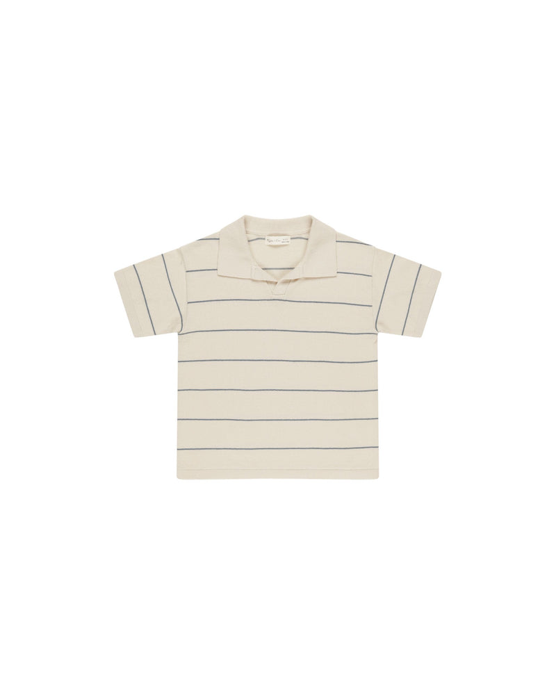 Rylee & Cru - Blue Stripe Chandler Knit Polo