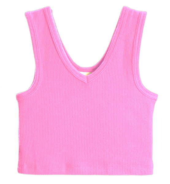 Suzette - Bubblegum Pink Waffle Tank