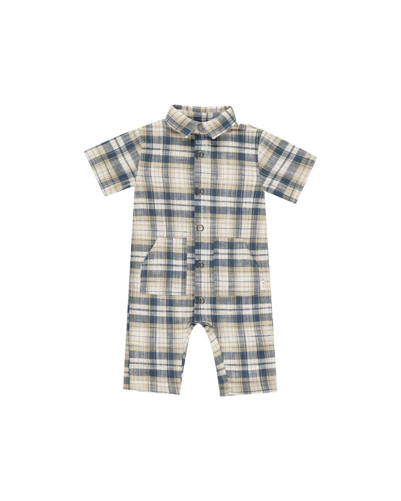 Rylee & Cru - Indigo Plaid Rhett Jumpsuit