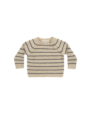 Quincy Mae - Indigo Stripe Ace Knit Sweater