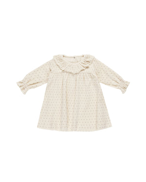 Quincy Mae - Polka Dot Velour Baby Dress