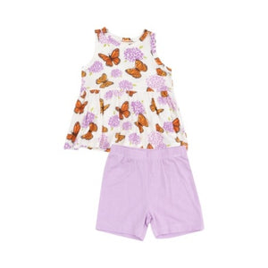 Angel Dear - Monarch Butterflies Peplum Tank & Bike Short Set