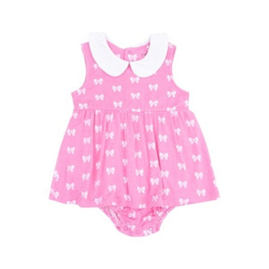 Angel Dear - Pink Bows Peter Pan Collar Bubble