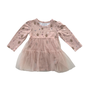 Babysprouts - Gingerbread Tulle Bodysuit Dress