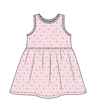 Angel Dear - Strawberry Swiss Dot Tank Dress