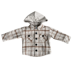 Babysprouts - Toffee Plaid Hooded Schaket