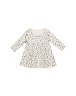 Quincy Mae - Blue Floral Long sleeve Baby Dress