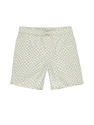 Rylee & Cru - Seafoam Check Men's Basic Boardshort