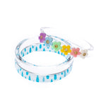 Lilies & Roses - Pastel Flowers + Raindrop Print Bangles - set of 3