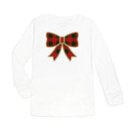 Sweet Wink - Christmas Plaid Bow L/S Shirt - White