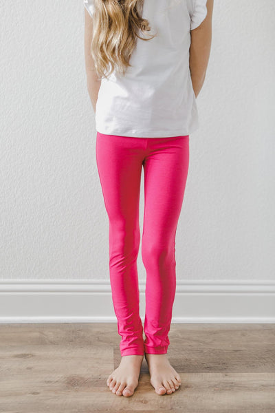 Emma Leggings in 2024  Hot pink leggings, Pink leggings, White